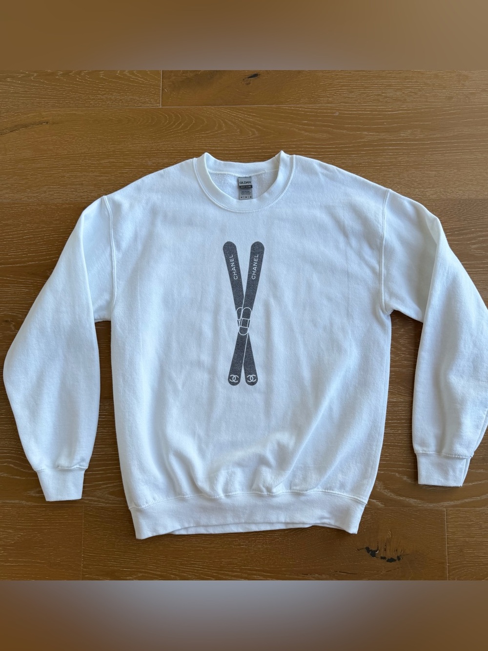White CC Ski Cotton Sweatshirt (M)
